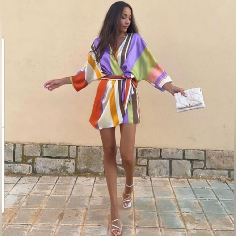 Zara Striped Jumpsuit Dress